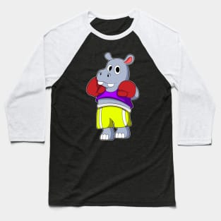 Hippo as Boxer with Boxing gloves Baseball T-Shirt